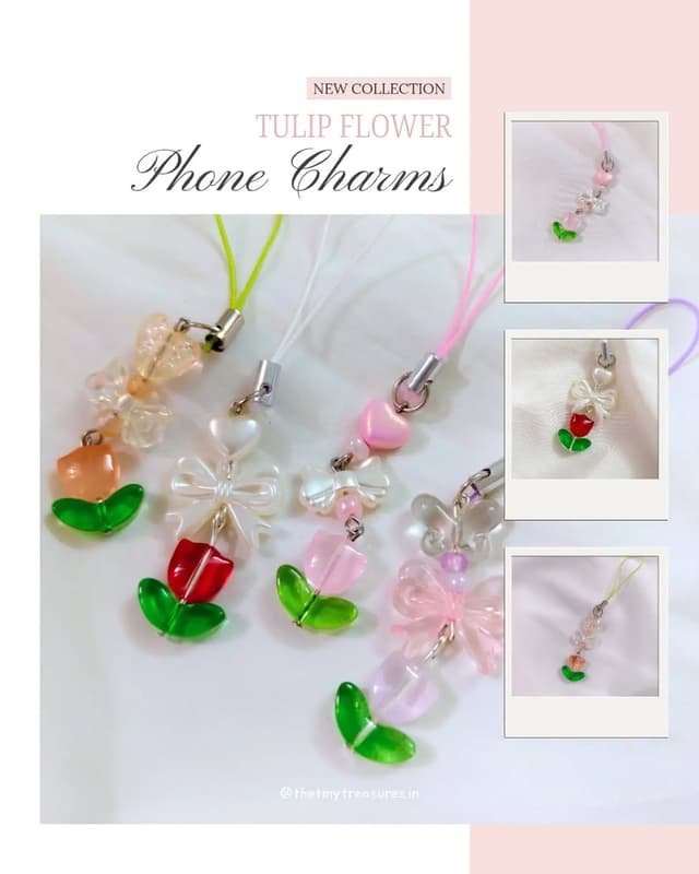 Pretty Tulip Phone Charm